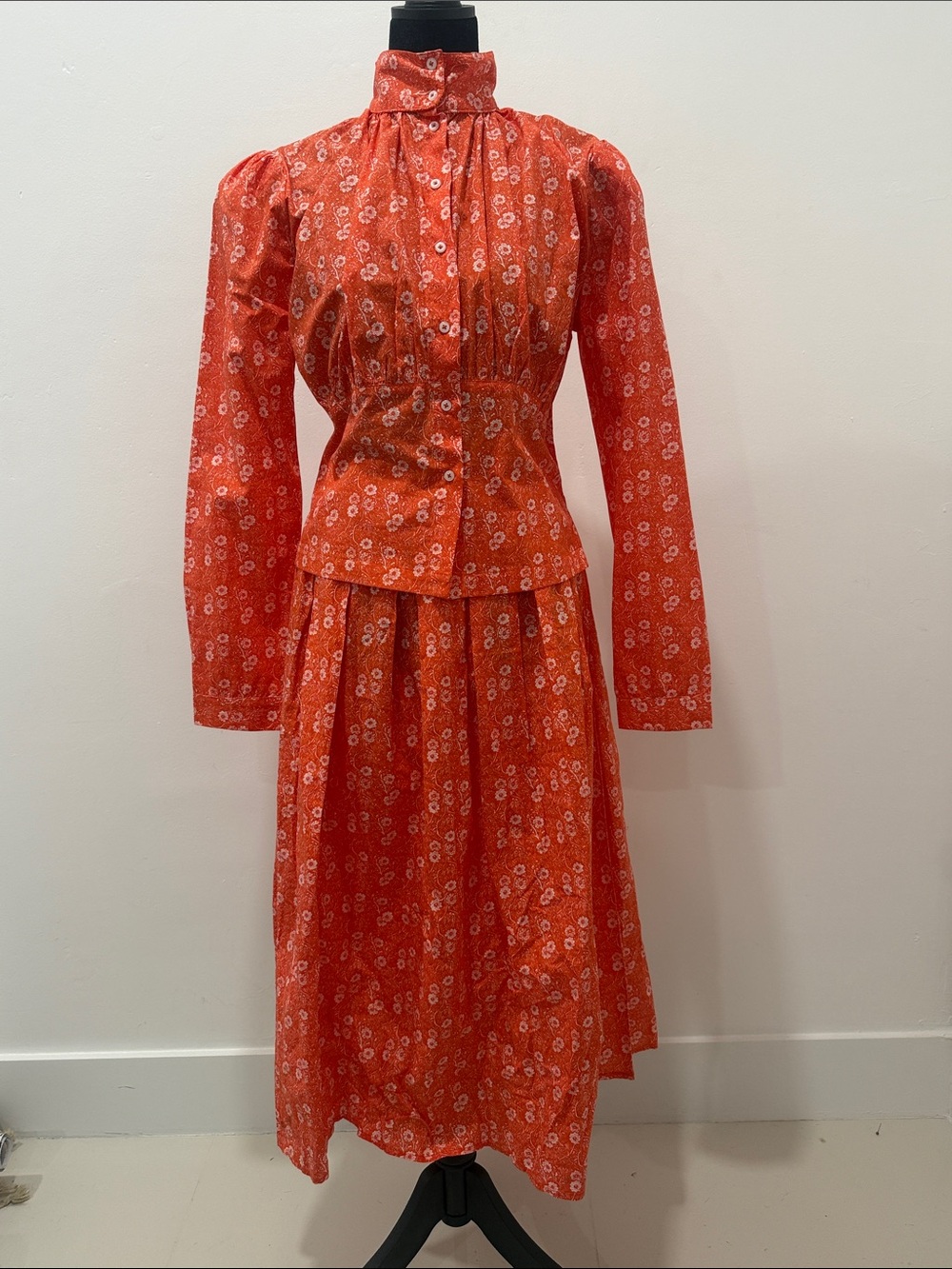 Batsheva x Laura Ashley Orange Blouse NWOT